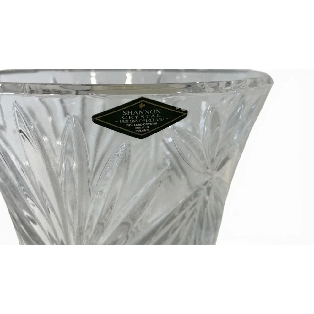 Vintage Shannon Irish Crystal Boudoir Lamp Brass Base By Godinger Art Co